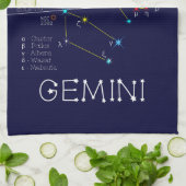 Zodiac Constellation Gemini Theedoek (Gevouwen)