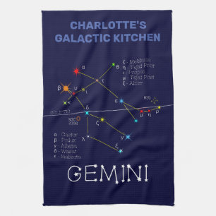Zodiac Constellation Gemini Theedoek