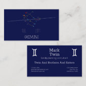 Zodiac Constellation Gemini Visitekaartje (Voorkant / Achterkant)