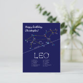 Zodiac Constellation Leo Briefkaart (Staand voorkant)
