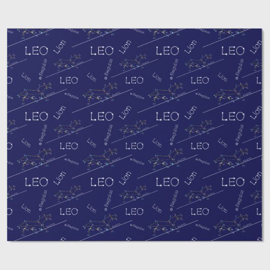 Zodiac Constellation Leo Cadeaupapier (Vlak)