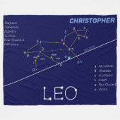 Zodiac Constellation Leo Fleece Deken (Voorkant (Horizontaal))