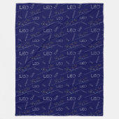 Zodiac Constellation Leo Fleece Deken (Voorkant)
