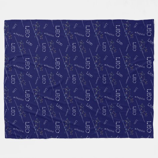 Zodiac Constellation Leo Fleece Deken (Voorkant (Horizontaal))