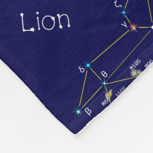 Zodiac Constellation Leo Fleece Deken (Hoek)