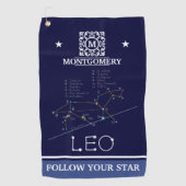 Zodiac Constellation Leo Golfhanddoek (Voorkant)