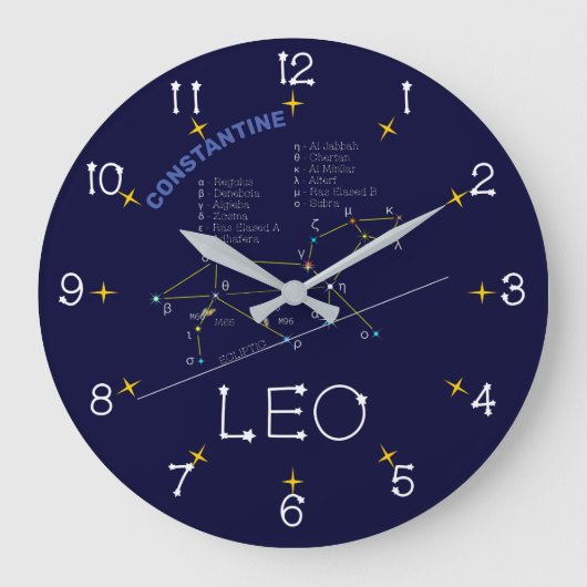 Zodiac Constellation Leo Grote Klok (Voorkant)