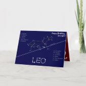 Zodiac Constellation Leo Kaart (Voorkant)