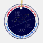 Zodiac Constellation Leo Keramisch Ornament (Voorkant)