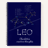 Zodiac Constellation Leo Notitieboek (Voorkant)