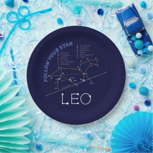 Zodiac Constellation Leo Papieren Bordje (Feest)