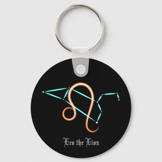 Zodiac Constellation Leo Sleutelhanger (Voorkant)
