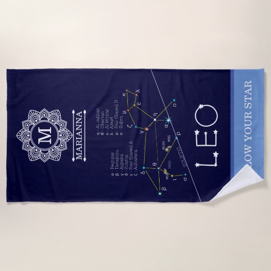 Zodiac Constellation Leo Strandlaken (Voorkant)