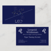 Zodiac Constellation Leo Visitekaartje (Voorkant / Achterkant)