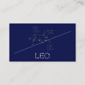 Zodiac Constellation Leo Visitekaartje (Voorkant)