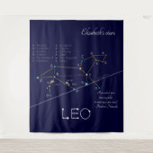 Zodiac Constellation Leo Wandkleed (Voorkant)