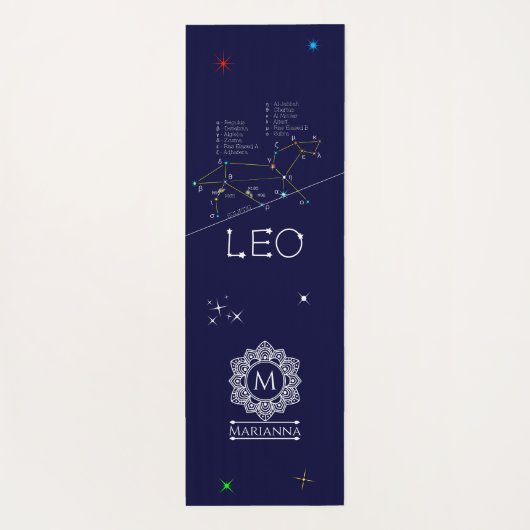 Zodiac Constellation Leo Yogamat (Achterkant)