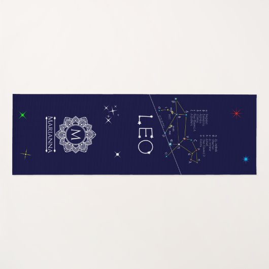 Zodiac Constellation Leo Yogamat (Voorkant (horizontaal))