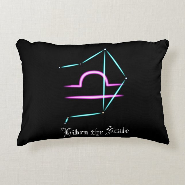 Zodiac Constellation Libra Accent Pillow Kussen (Voorkant)
