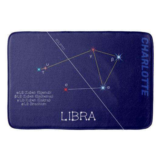 Zodiac Constellation Libra Badmat (Voorkant)