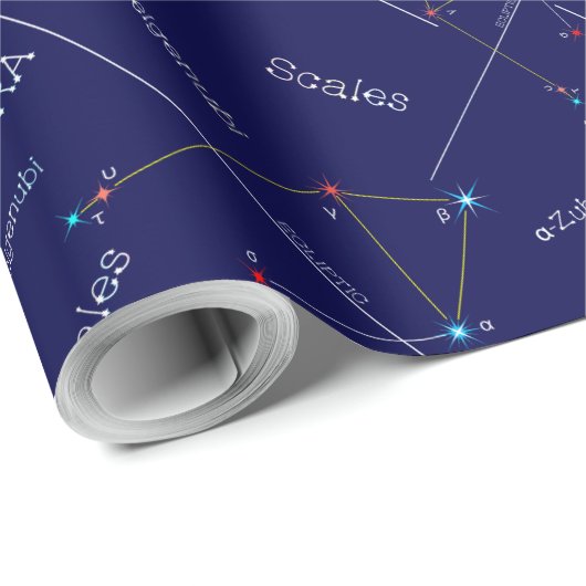 Zodiac Constellation Libra Cadeaupapier (Rol Hoek)