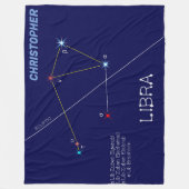 Zodiac Constellation Libra Fleece Deken (Voorkant)