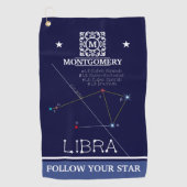 Zodiac Constellation Libra Golfhanddoek (Voorkant)