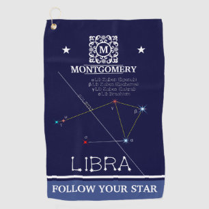 Zodiac Constellation Libra Golfhanddoek