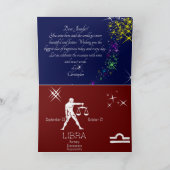 Zodiac Constellation Libra Kaart (Binnen)