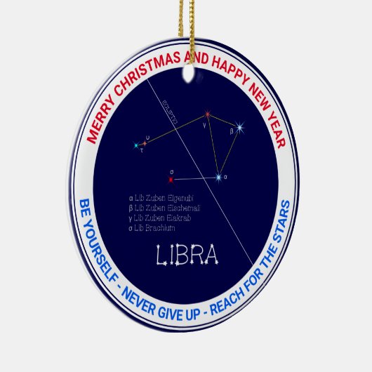 Zodiac Constellation Libra Keramisch Ornament (Rechts)