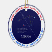 Zodiac Constellation Libra Keramisch Ornament (Links)