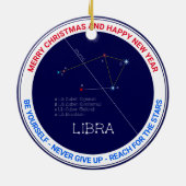 Zodiac Constellation Libra Keramisch Ornament (Achterkant)