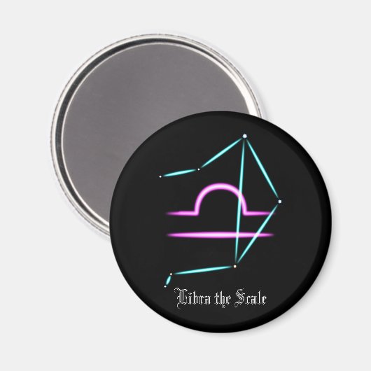 Zodiac Constellation Libra Magnet (Voorkant / Achterkant)
