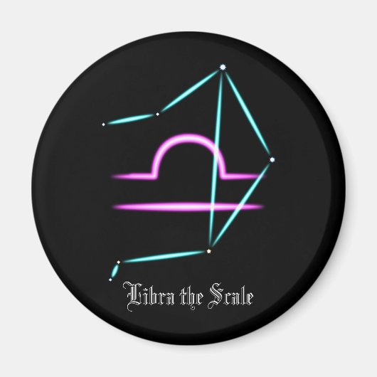 Zodiac Constellation Libra Magnet (Voorkant)