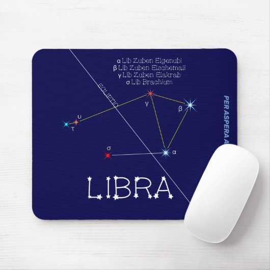 Zodiac Constellation Libra Muismat (Met muis)