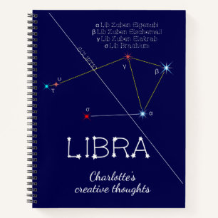 Zodiac Constellation Libra Notitieboek