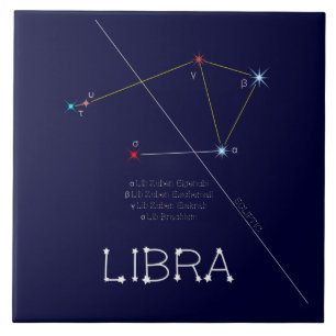 Zodiac Constellation Libra Tegeltje