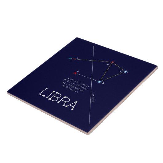 Zodiac Constellation Libra Tegeltje (Zijkant)