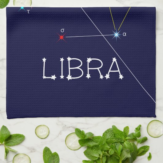 Zodiac Constellation Libra Theedoek (Gevouwen)