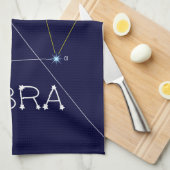 Zodiac Constellation Libra Theedoek (Quarter Fold)