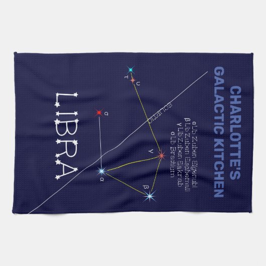 Zodiac Constellation Libra Theedoek (Horizontaal)