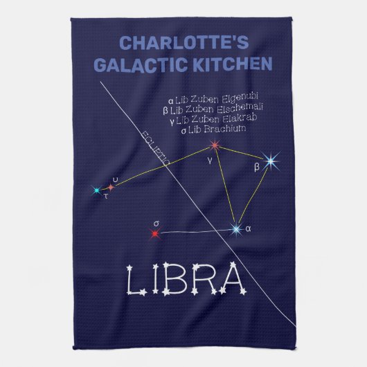 Zodiac Constellation Libra Theedoek (Verticaal)