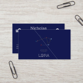 Zodiac Constellation Libra Visitekaartje