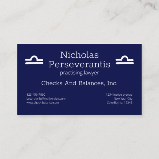 Zodiac Constellation Libra Visitekaartje (Achterkant)