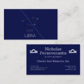 Zodiac Constellation Libra Visitekaartje (Voorkant / Achterkant)