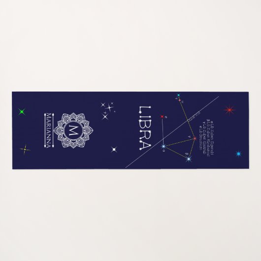 Zodiac Constellation Libra Yogamat (Achterkant (horizontaal))