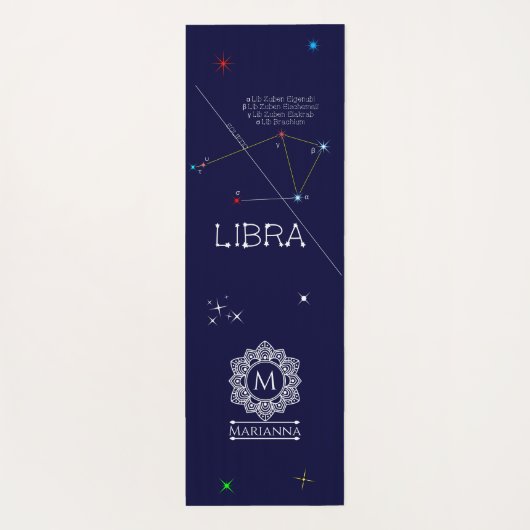 Zodiac Constellation Libra Yogamat (Achterkant)