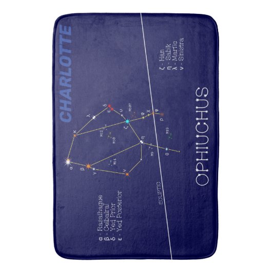 Zodiac Constellation Ophiuchus Badmat (Voorkant Verticaal)