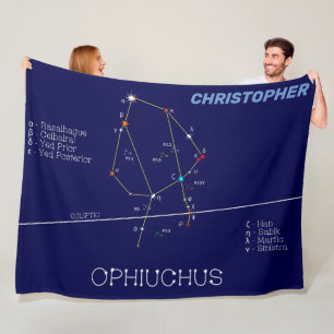 Zodiac Constellation Ophiuchus Fleece Deken