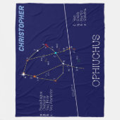 Zodiac Constellation Ophiuchus Fleece Deken (Voorkant)